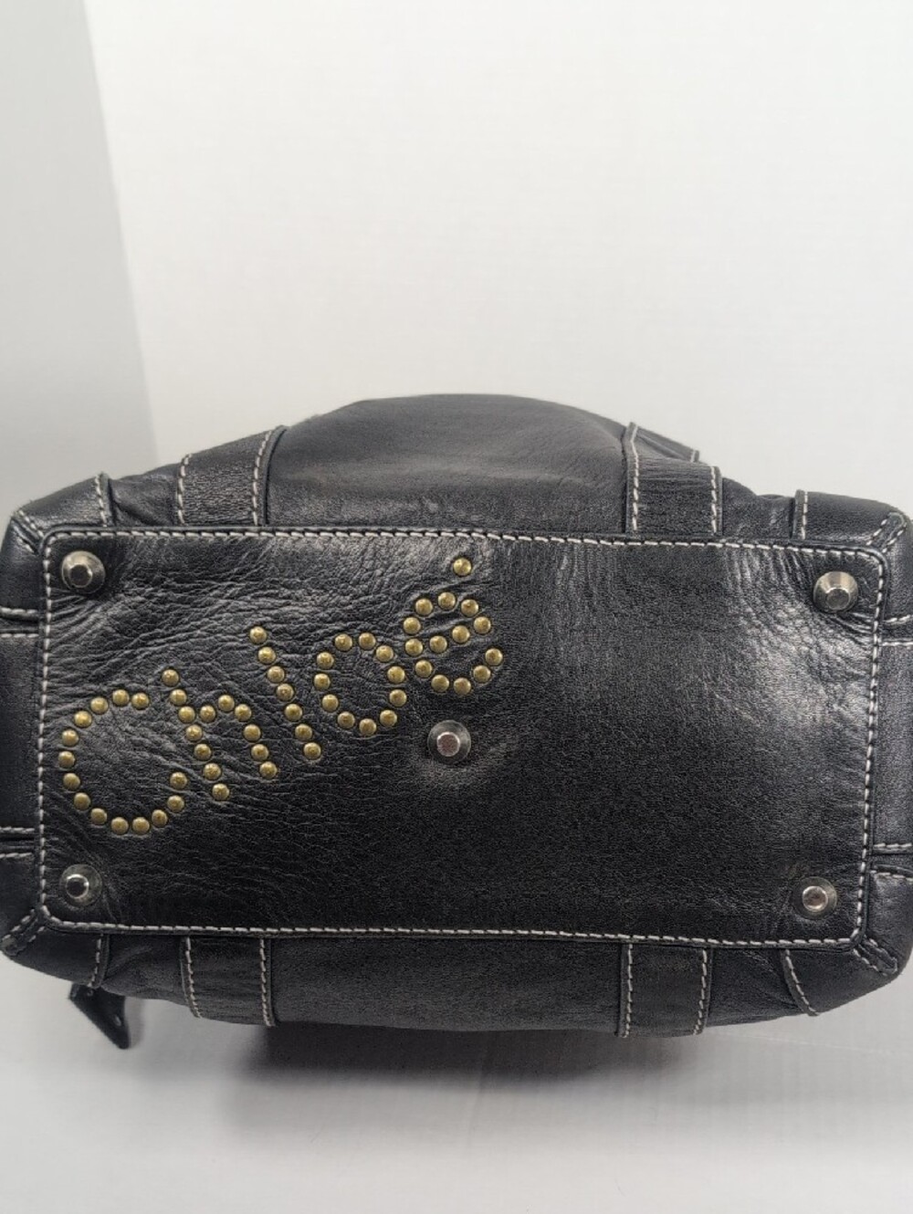 Chloe Vintage 2000's Black Leather Patsy Boston Bowling Bag - Picture 8 of 13